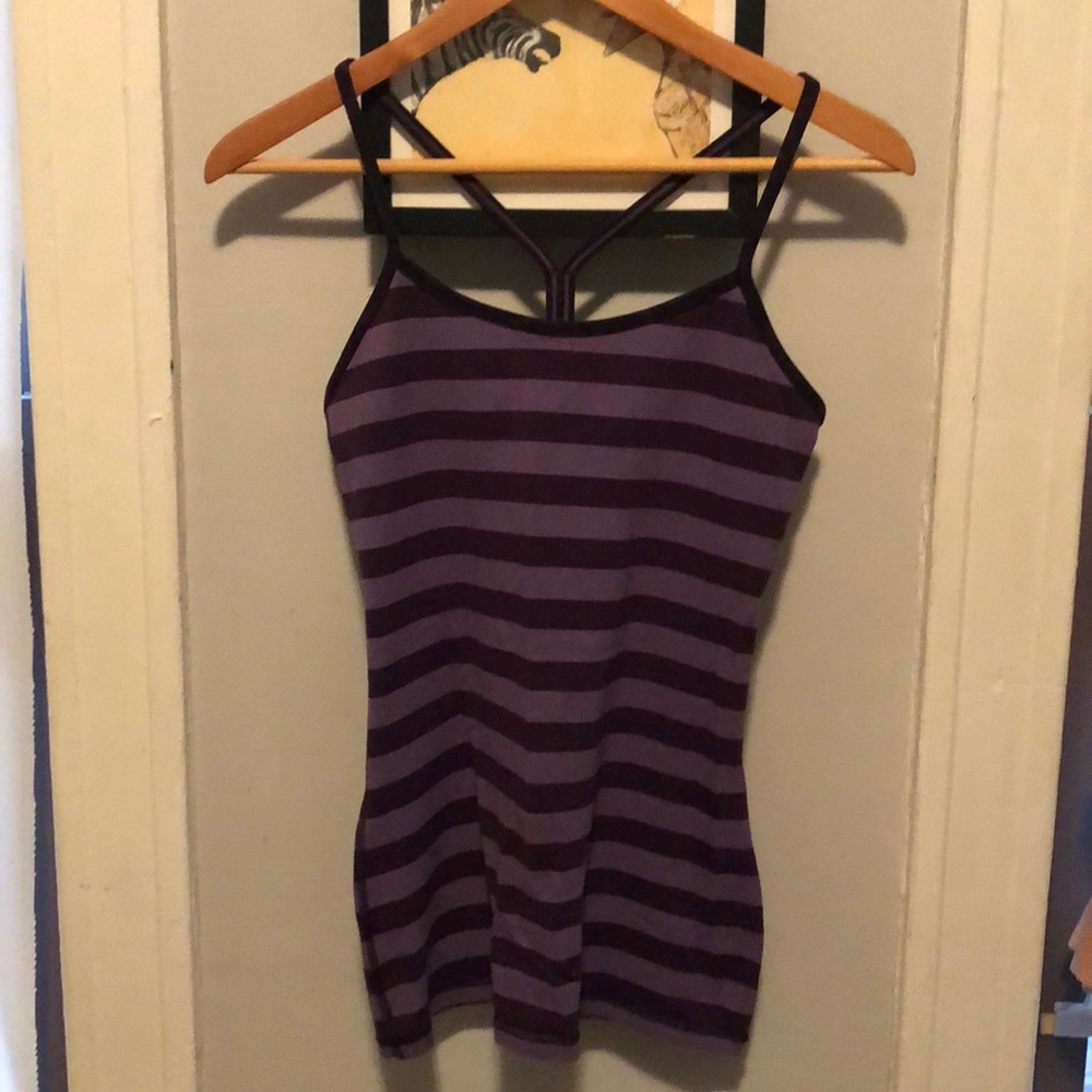 Lululemon purple stripe tank